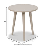 Devonshire Putty Pine Wood Side Table from Roseland Furniture
