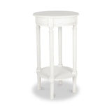 Heritage Elizabeth White Pine Wood Round Accent Table from Roseland Furniture