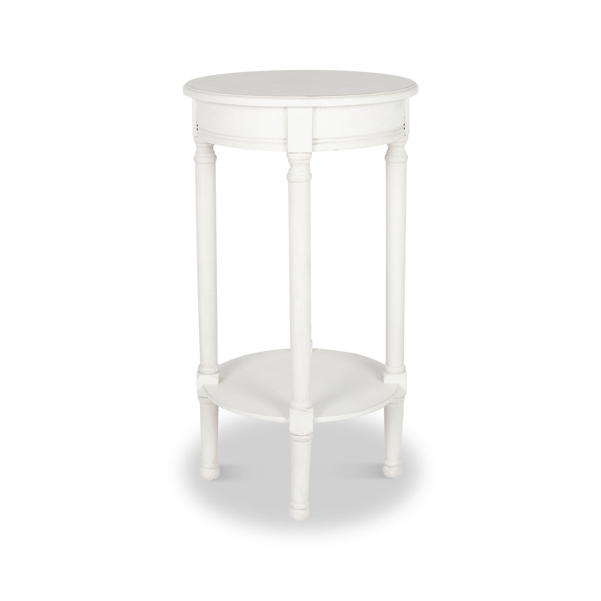 Heritage Elizabeth White Pine Wood Round Accent Table from Roseland Furniture