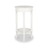 Heritage Elizabeth White Pine Wood Round Accent Table from Roseland Furniture