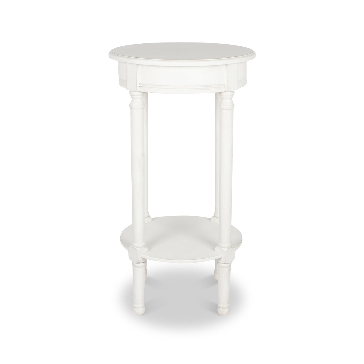 Heritage Elizabeth White Pine Wood Round Accent Table from Roseland Furniture