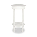 Heritage Elizabeth White Pine Wood Round Accent Table from Roseland Furniture