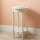 Heritage Elizabeth White Pine Wood Round Accent Table from Roseland Furniture