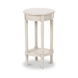 Heritage Putty Pine Wood Round Accent Table from Roseland Furniture