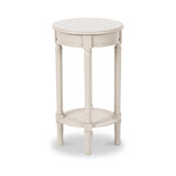 Heritage Putty Pine Wood Round Accent Table from Roseland Furniture