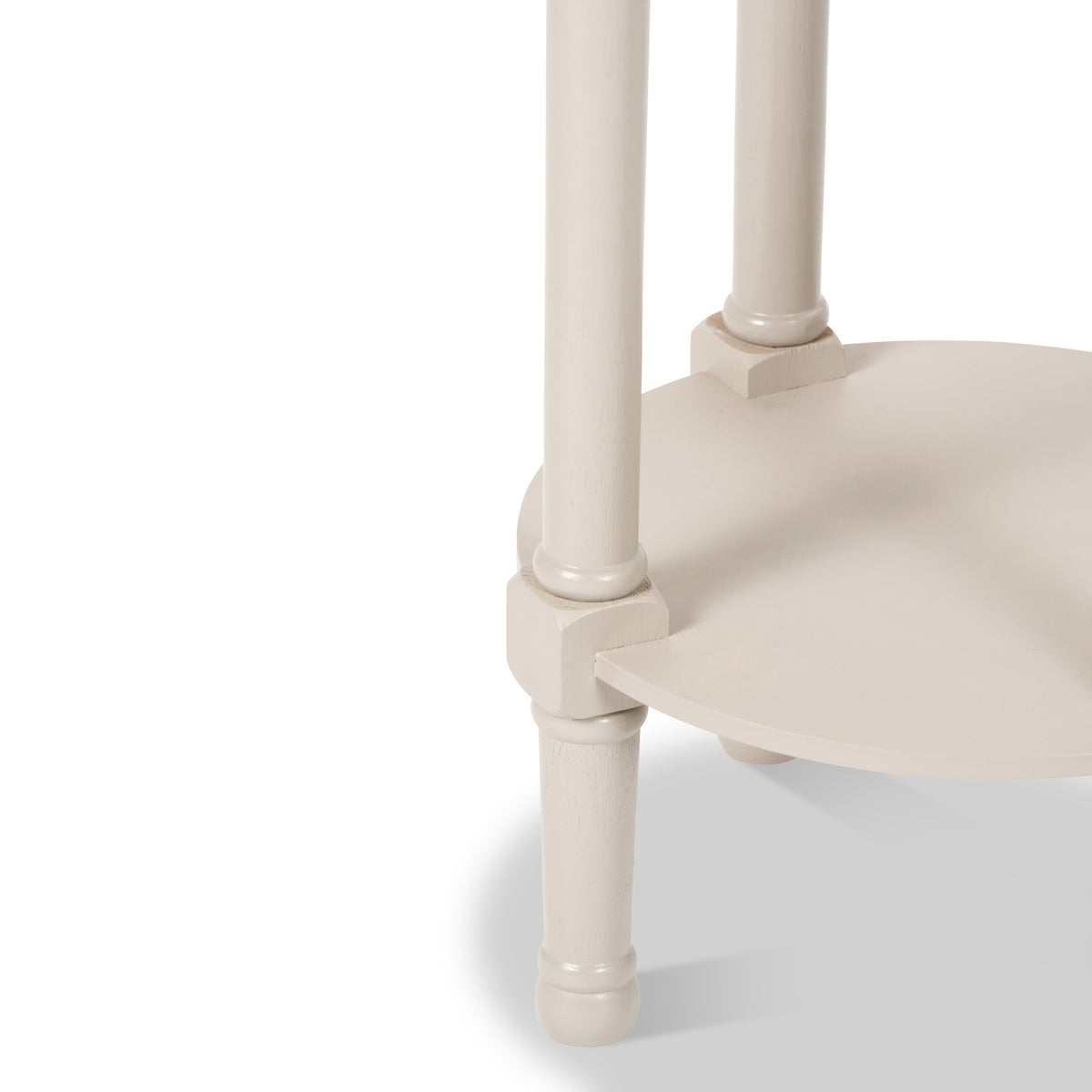 Heritage Putty Pine Wood Round Accent Table from Roseland Furniture