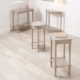 Heritage Putty Pine Wood Round Accent Table from Roseland Furniture