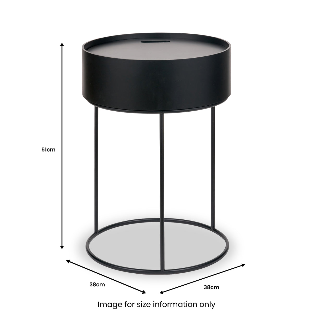 Hugo Black Storage Table from Roseland Furniture