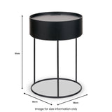 Hugo Black Storage Table from Roseland Furniture