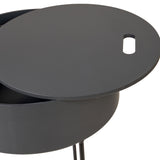 Hugo Dark Grey Wood Storage Table from Roseland Furniture