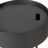Hugo Dark Grey Wood Storage Table from Roseland Furniture