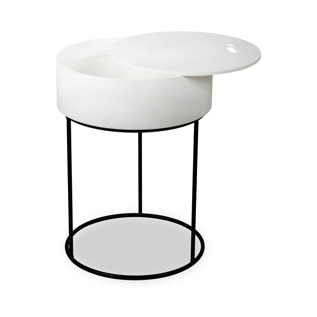 Hugo White Storage Table from Roseland Furniture