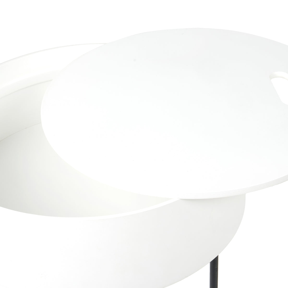 Hugo White Storage Table from Roseland Furniture