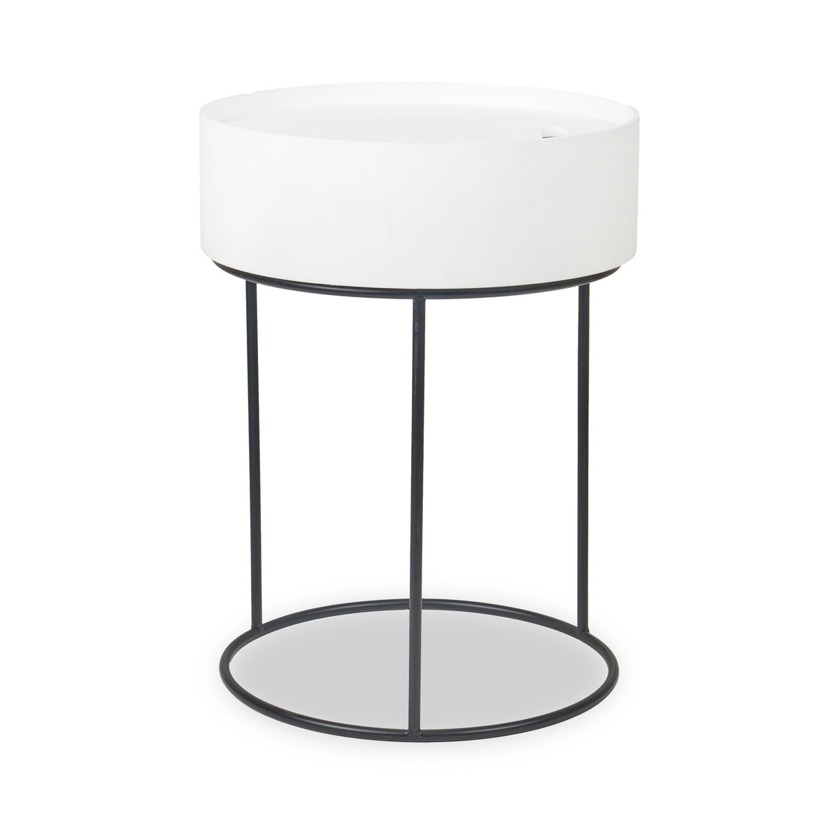 Hugo White Storage Table from Roseland Furniture