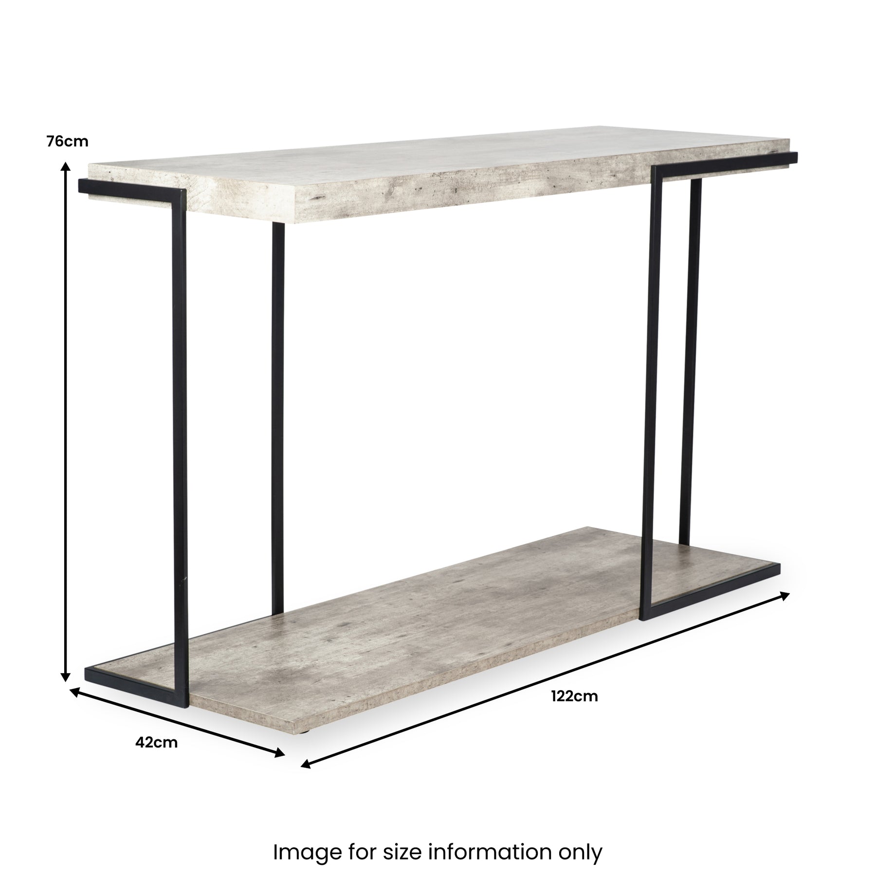 Jersey Concrete Effect Console Table from Roseland Furniture