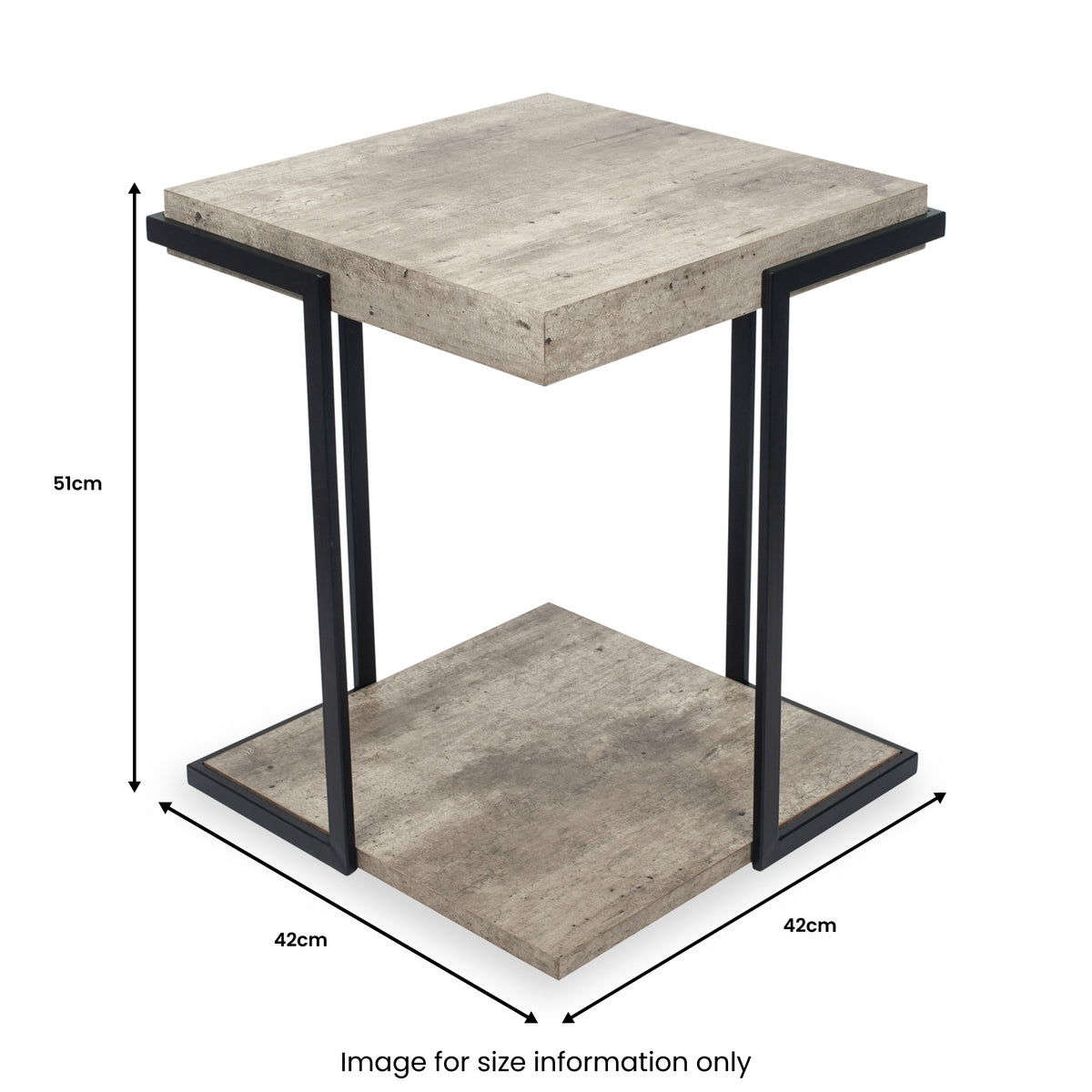 Jersey Concrete Effect Side Table from Roseland Furniture