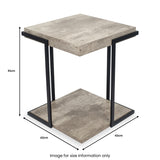Jersey Concrete Effect Side Table from Roseland Furniture