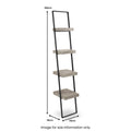 Jersey Concrete Effect 4 Shelf Ladder Unit from Roseland Furniture