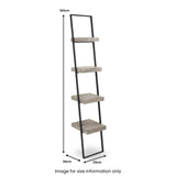Jersey Concrete Effect 4 Shelf Ladder Unit from Roseland Furniture