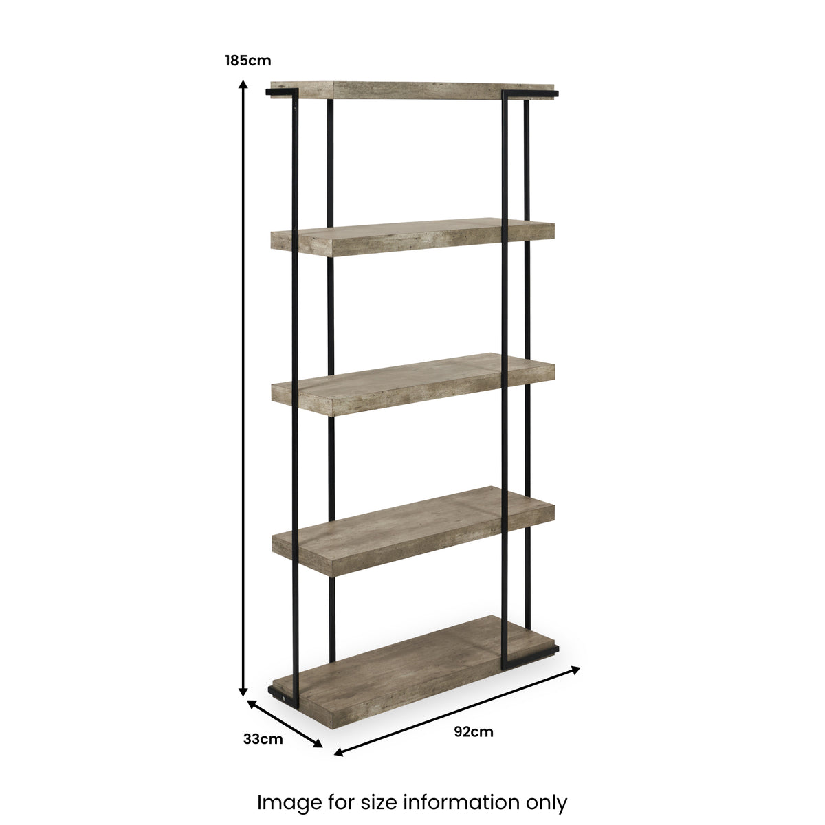 Jersey Concrete Effect 4 Shelf Unit from Roseland Furniture
