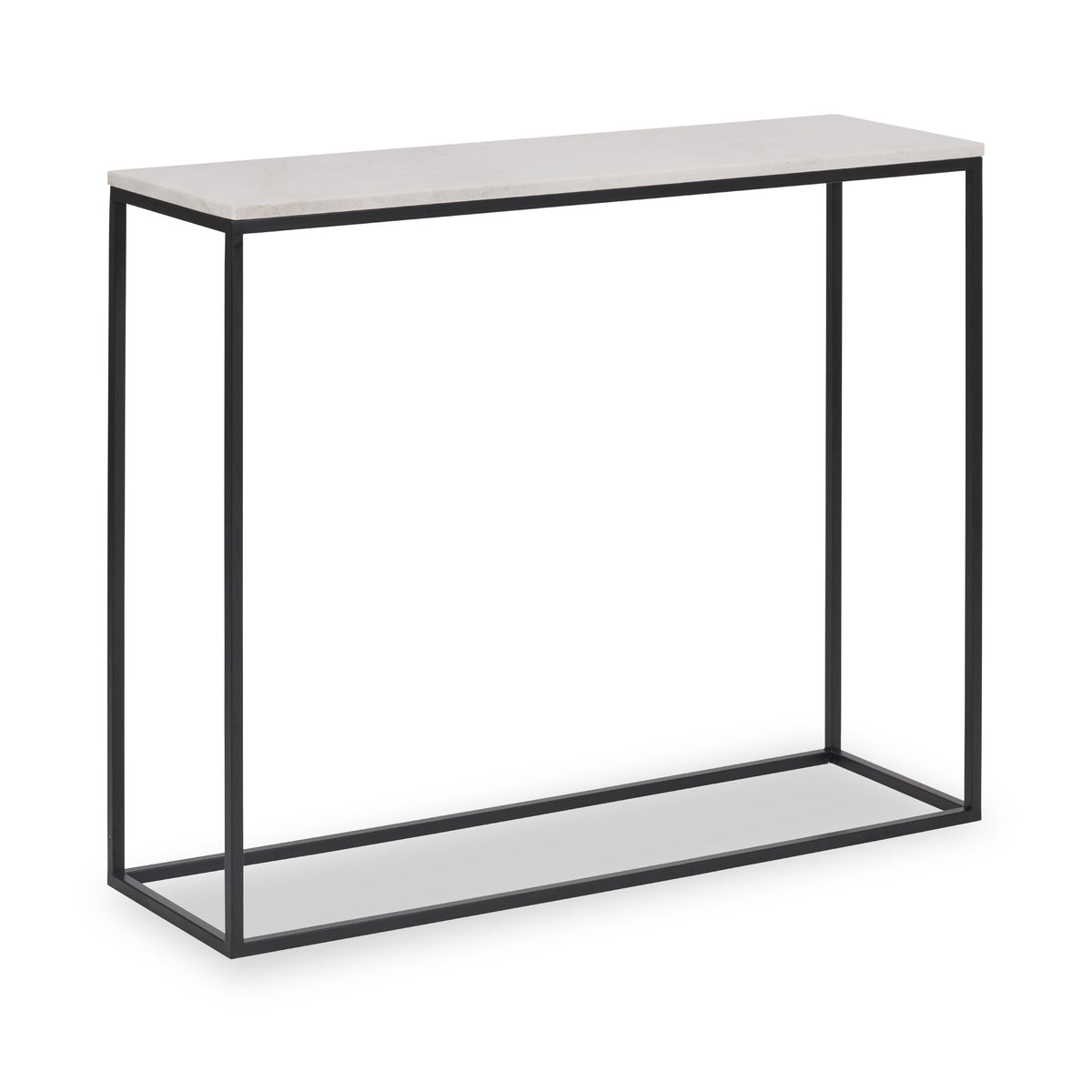 Kalani White Marble Rectangular Console Table from Roseland Furniture