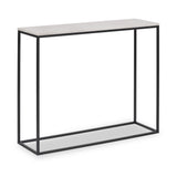 Kalani White Marble Rectangular Console Table from Roseland Furniture