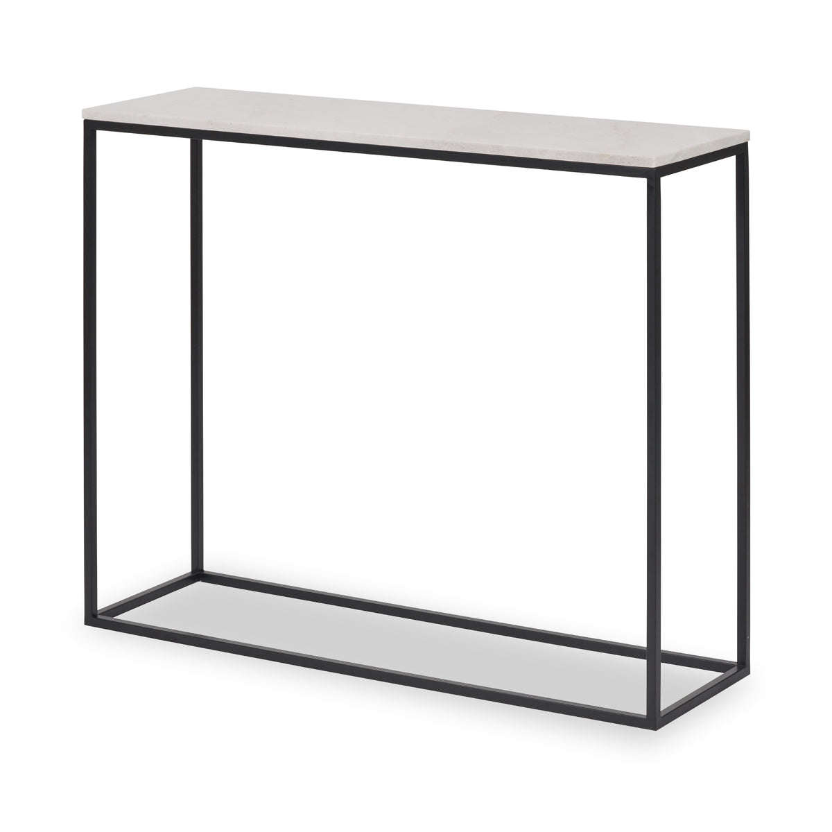 Kalani White Marble Rectangular Console Table from Roseland Furniture