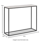 Kalani White Marble Rectangular Console Table from Roseland Furniture