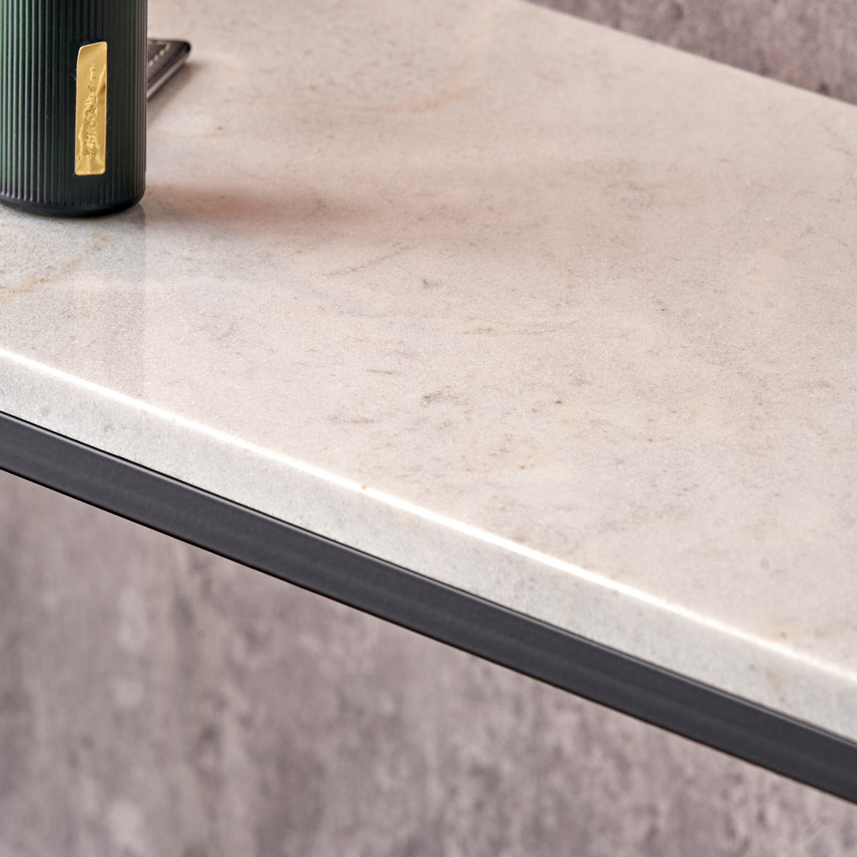 Kalani White Marble Rectangular Console Table from Roseland Furniture