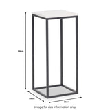 Kalani White Marble Square Side Table from Roseland Furniture