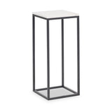Kalani White Marble Square Side Table from Roseland Furniture