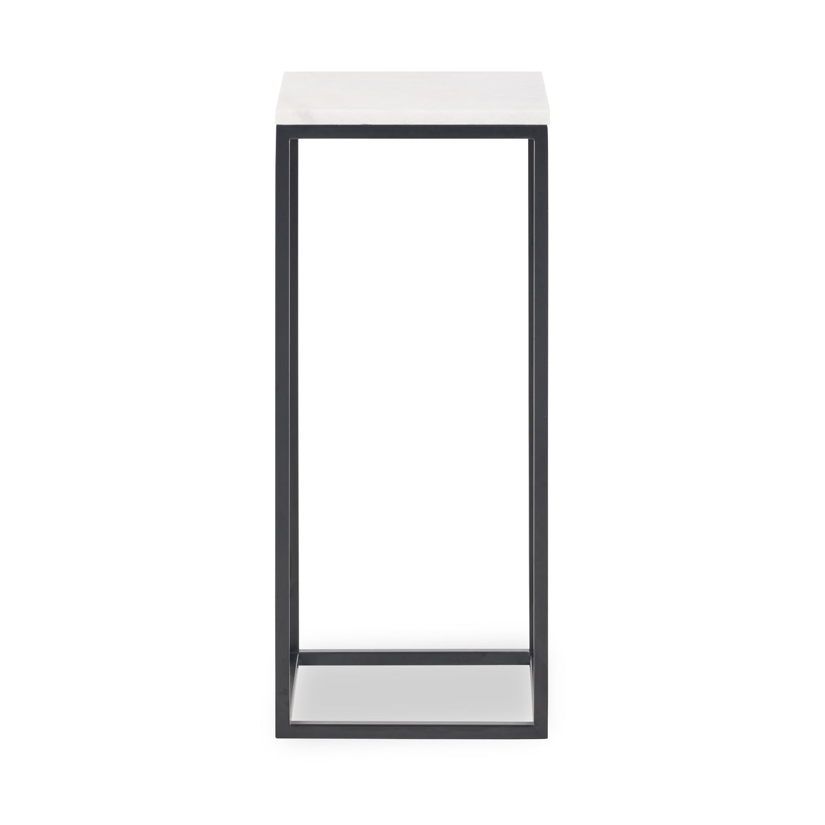 Kalani White Marble Square Side Table from Roseland Furniture