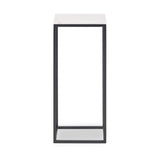 Kalani White Marble Square Side Table from Roseland Furniture