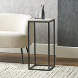 Kalani White Marble Square Side Table from Roseland Furniture