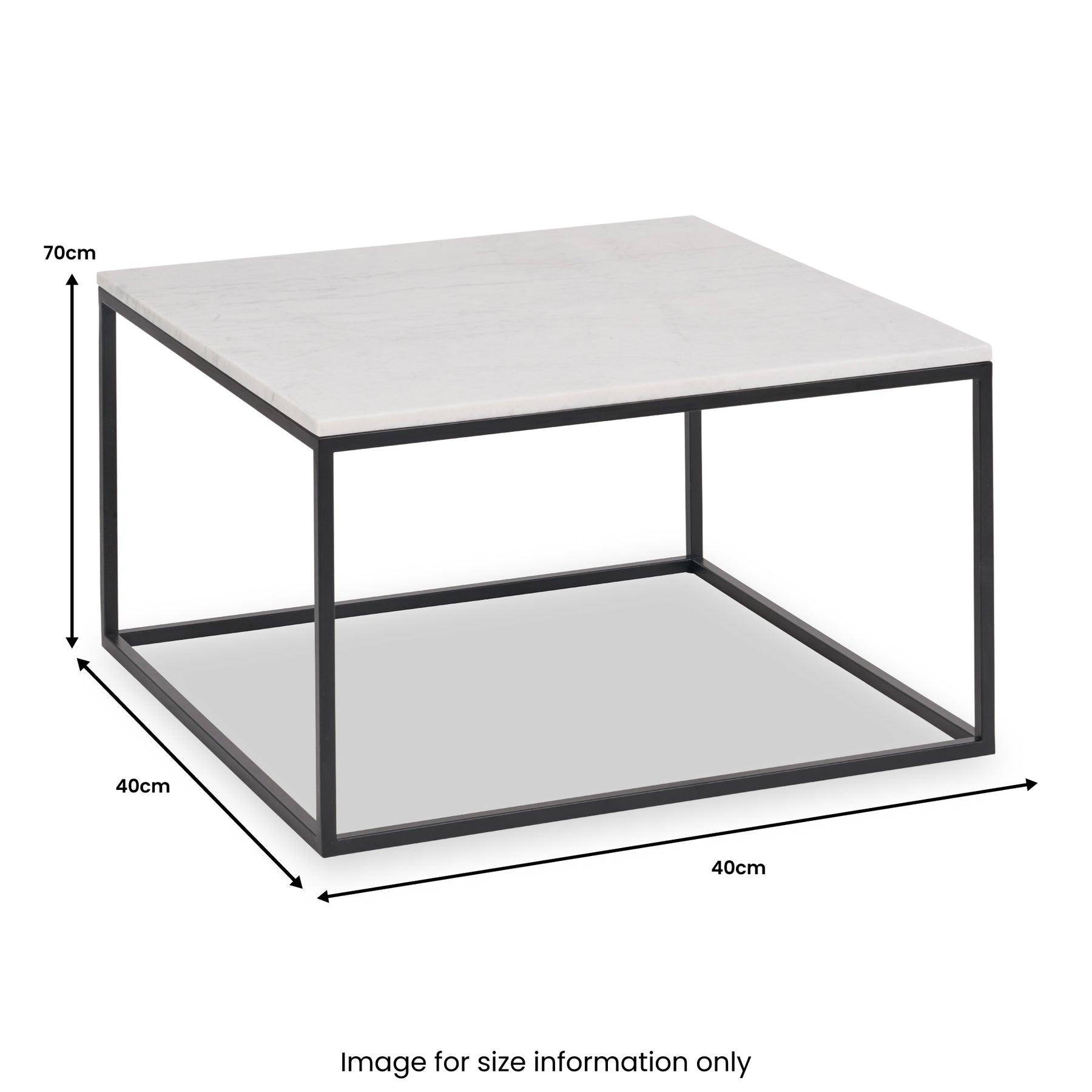Kalani White Marble Coffee Table from Roseland Furniture