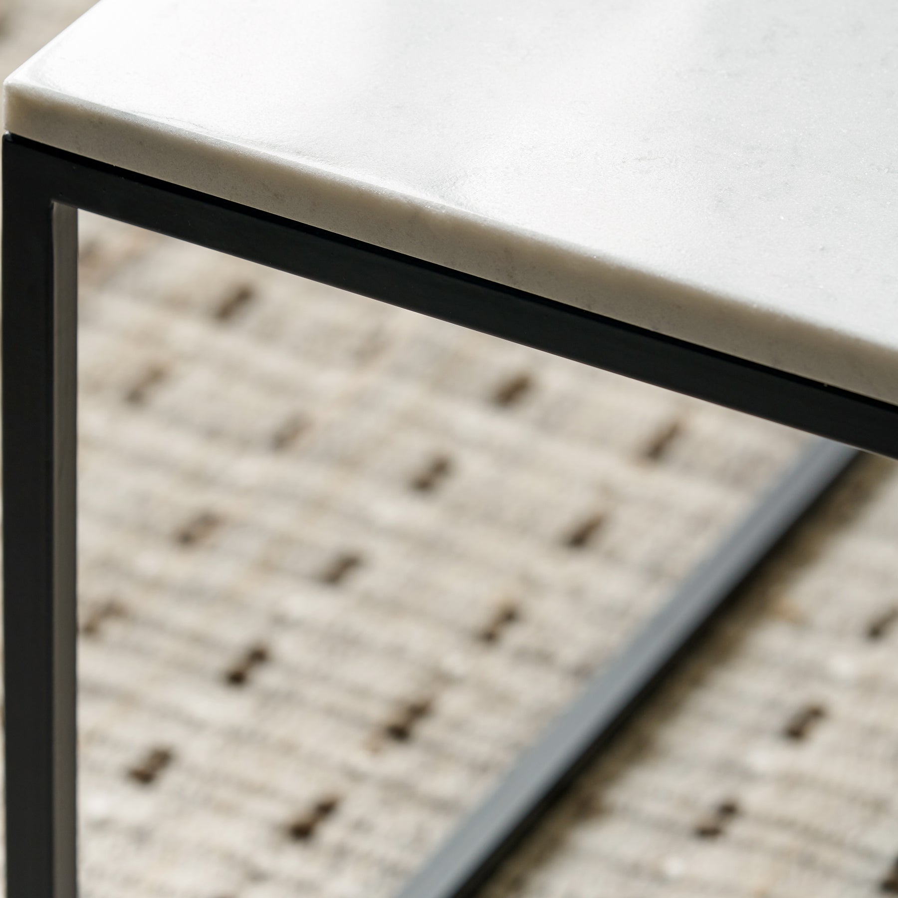 Kalani White Marble Coffee Table from Roseland Furniture