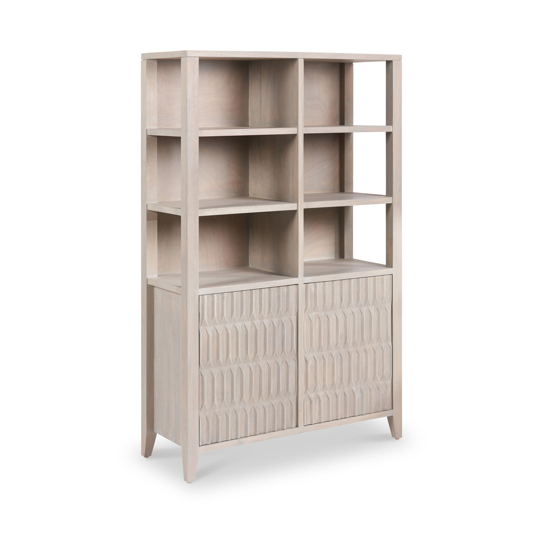 Khao Light Gre 2 Door 6 Niche Shelf Unit from Roseland Furniture