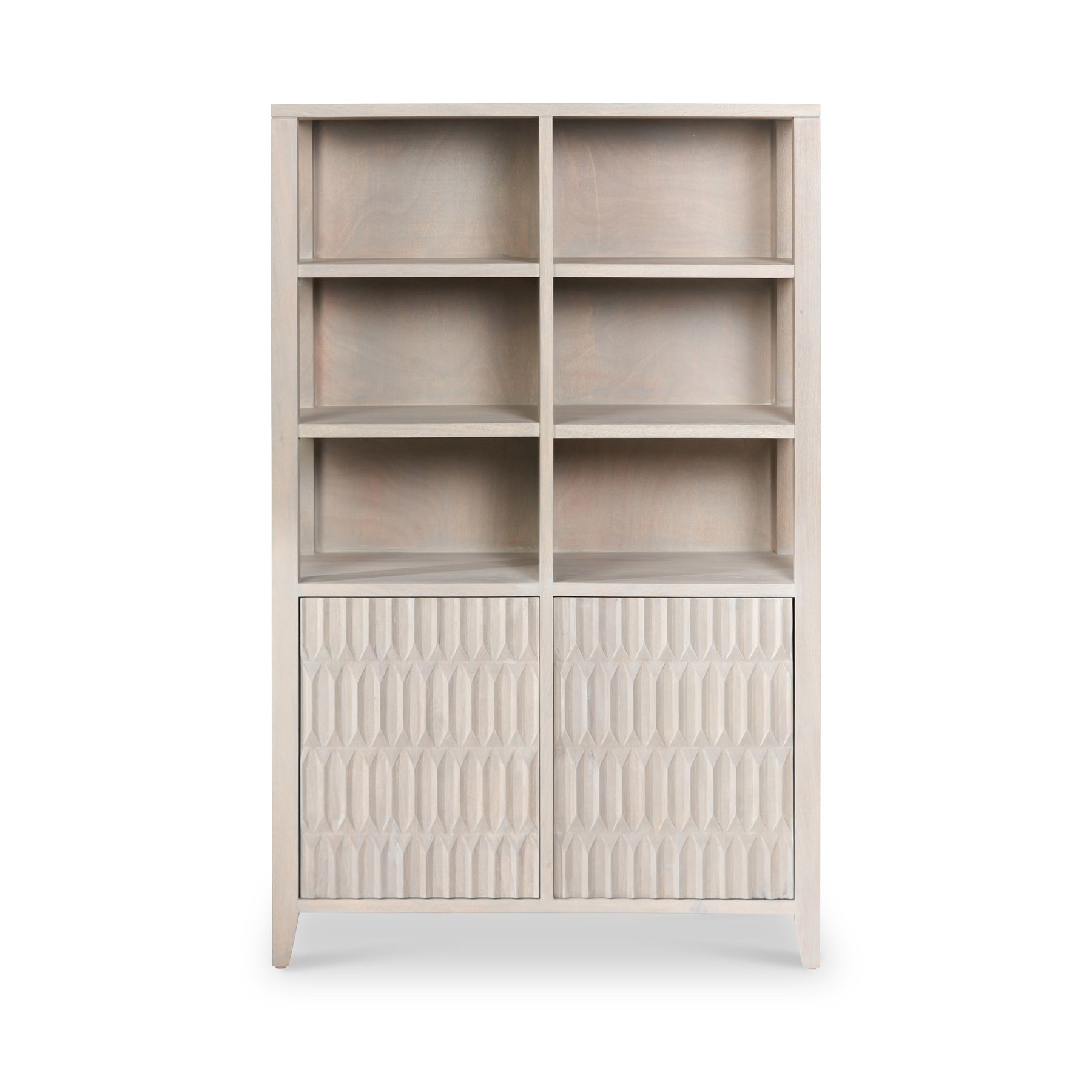 Khao Light Gre 2 Door 6 Niche Shelf Unit from Roseland Furniture