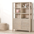 Khao Light Gre 2 Door 6 Niche Shelf Unit from Roseland Furniture