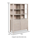 Khao Light Gre 2 Door 6 Niche Shelf Unit from Roseland Furniture