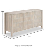 Khao Light Grey 3 Door Sideboard from Roseland Furniture