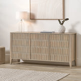 Khao Light Grey 3 Door Sideboard from Roseland Furniture