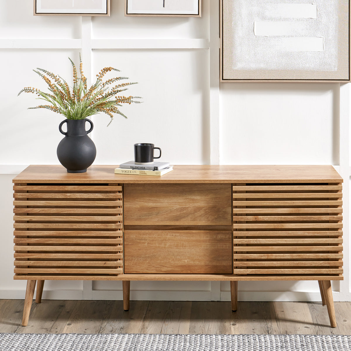 Larvik Natural 2 Door 2 Drawer Sideboard from Roseland Furniture
