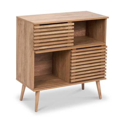 Larvik Slatted Eucalyptus Display Cabinet