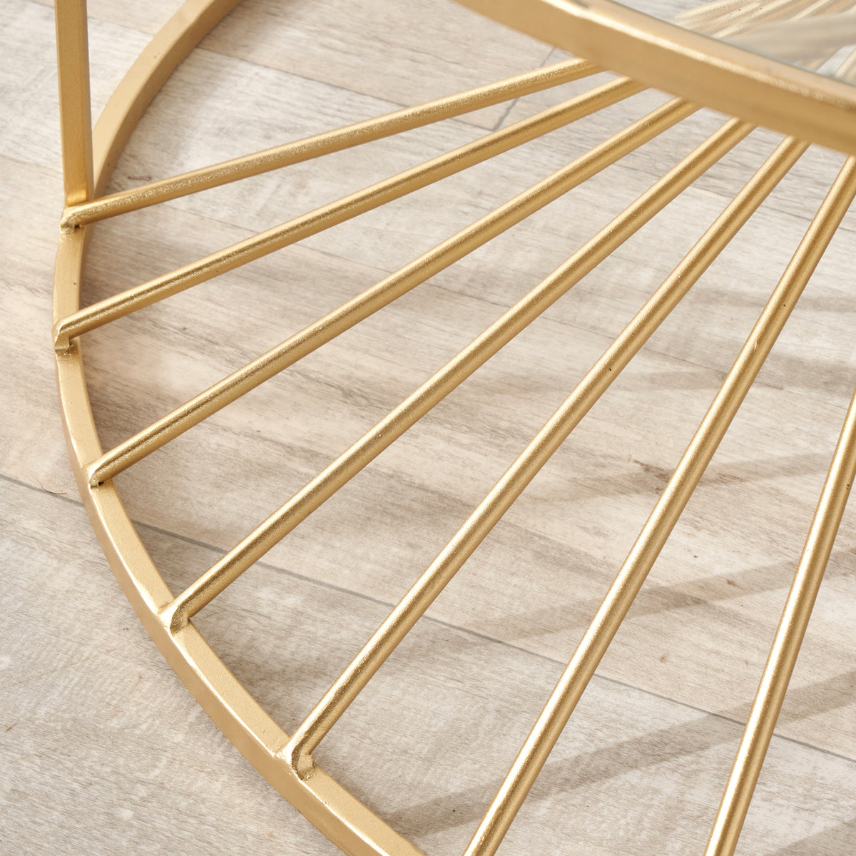 Liberty Glass and Gold Metal Coffee Table from Roseland Furniture