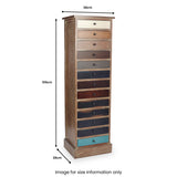 Loft Blue Multicoloured 13 Drawer Unit from Roseland Furniture