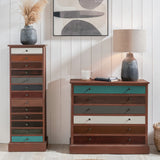 Loft Blue Multicoloured 13 Drawer Unit from Roseland Furniture