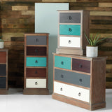 Loft Blue Multicoloured 3 Drawer Unit from Roseland Furniture