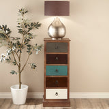 Loft Blue Multicoloured 5 Drawer Unit from Roseland Furniture