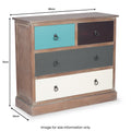 Loft Blue Multicoloured 4 Drawer Unit from Roseland Furniture